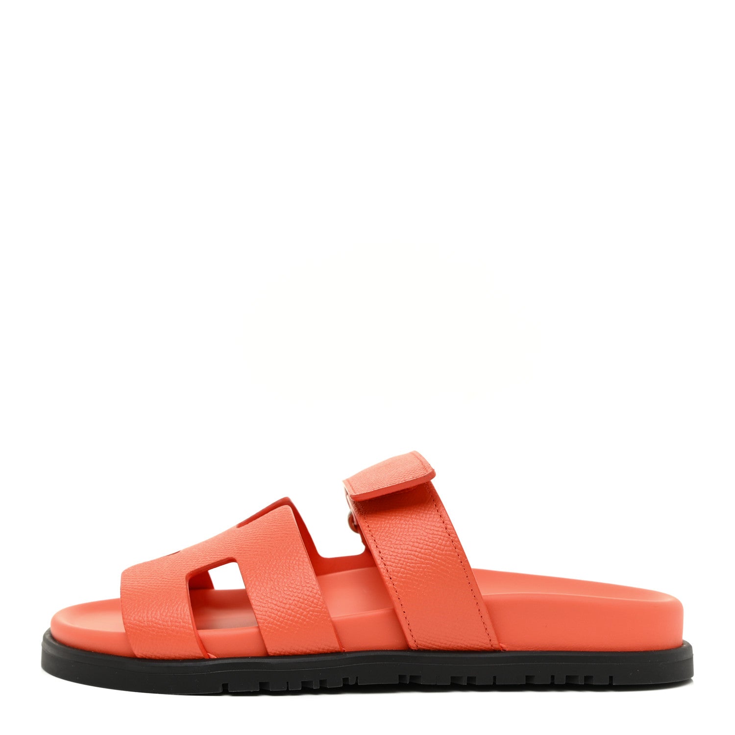 Hermes Epsom Womens Chypre Sandals 37.5 Rose Sorbet 1 of 8