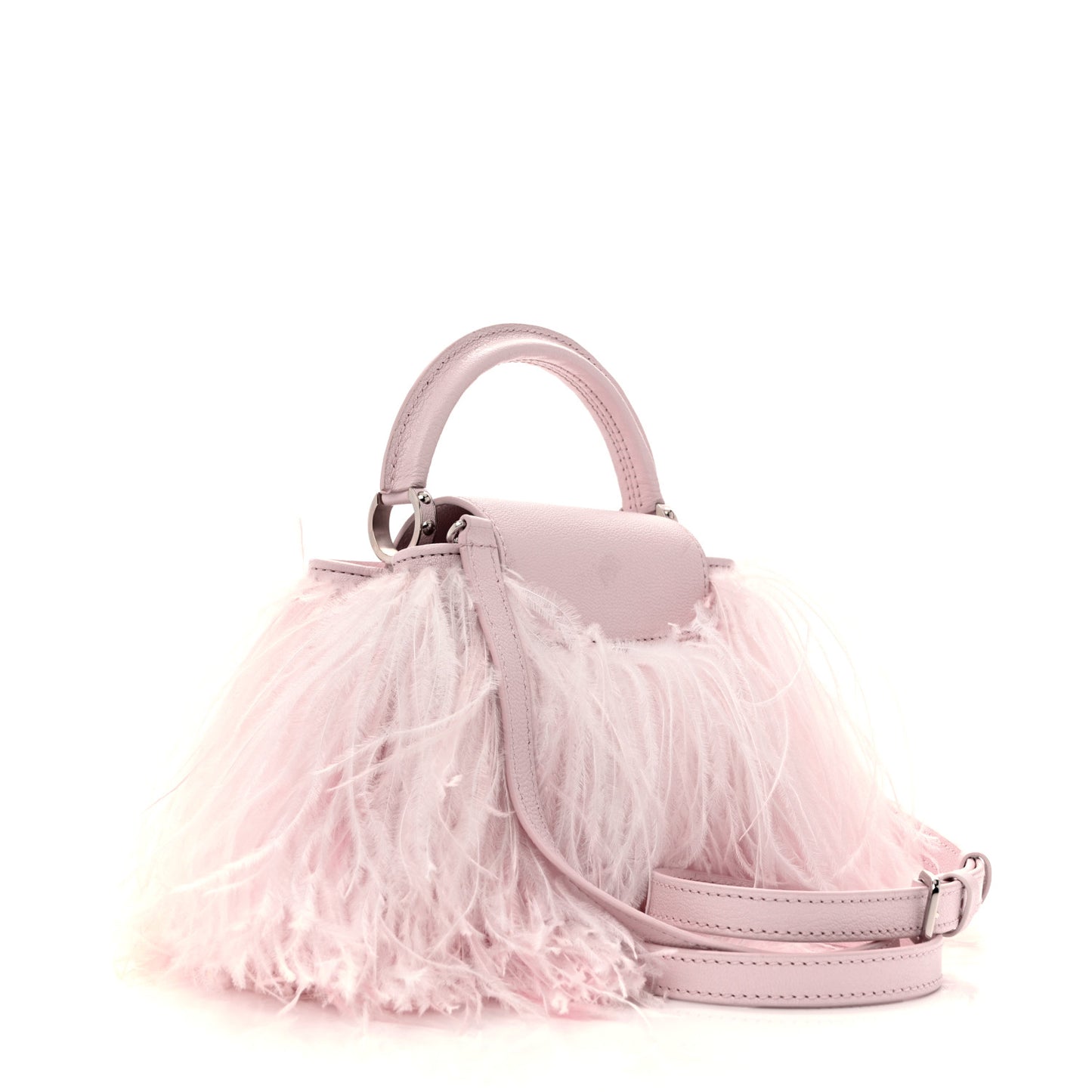 Ostrich Feather Capucines Mini Pink