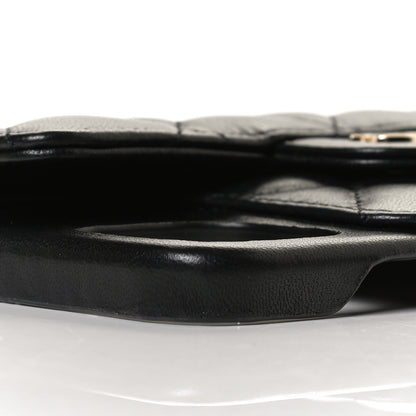 Chanel Lambskin Quilted iPhone XII Pro Case With Chain Black 10 of 12