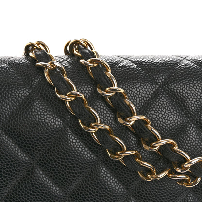 Chanel Caviar Quilted Jumbo Double Flap Black 14 of 15