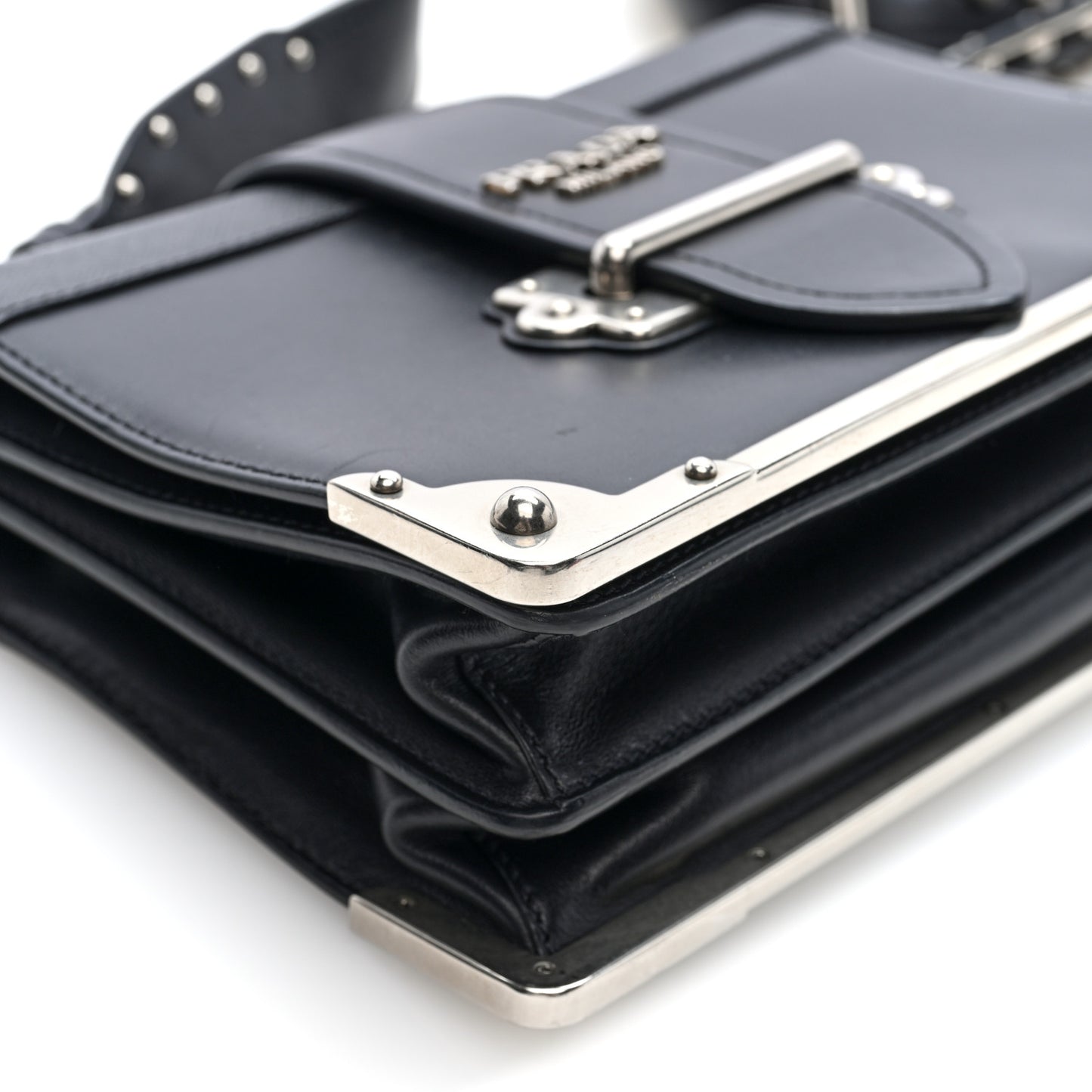 City Calf Saffiano Cahier Bag Black