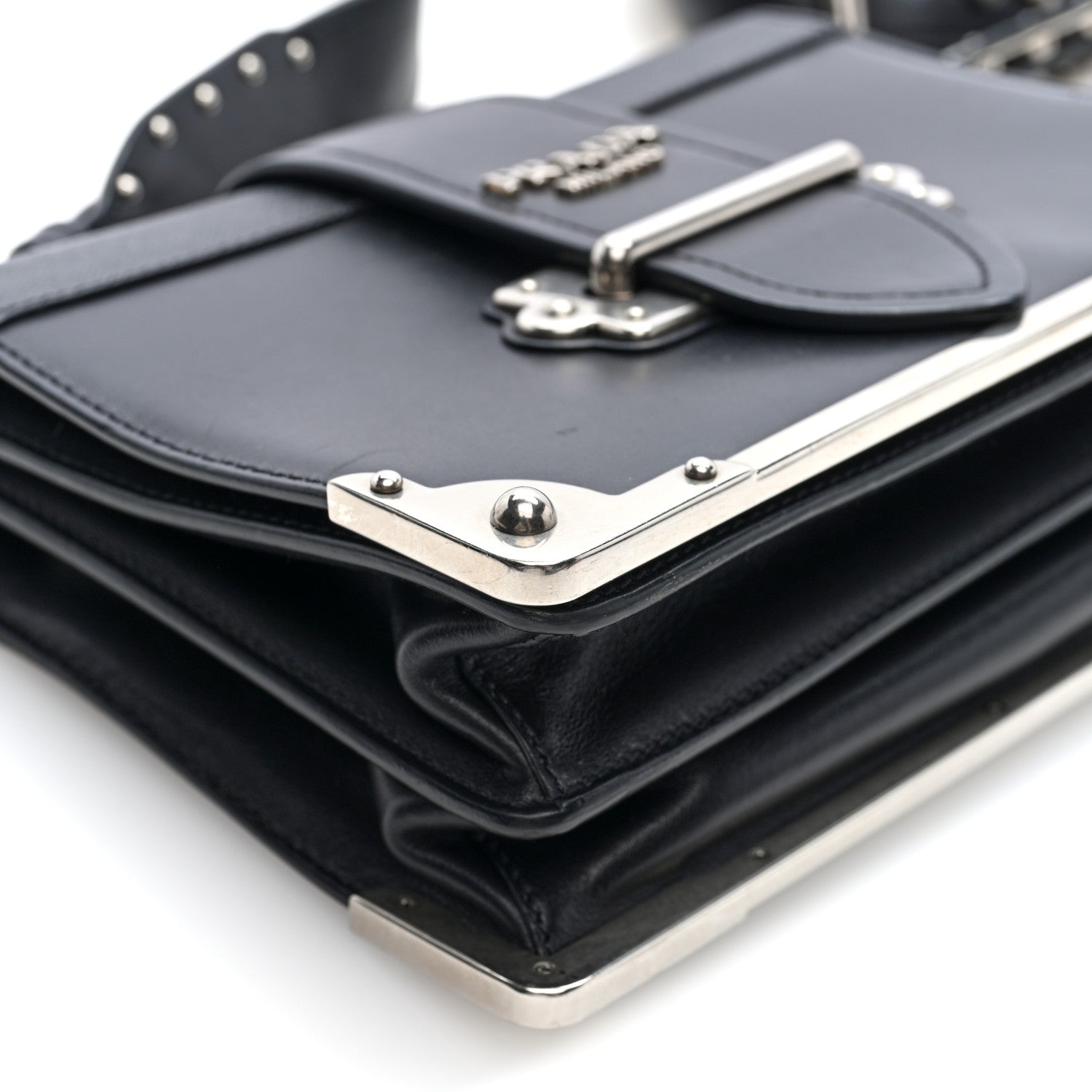 Prada City Calf Saffiano Cahier Bag Black 7 of 8