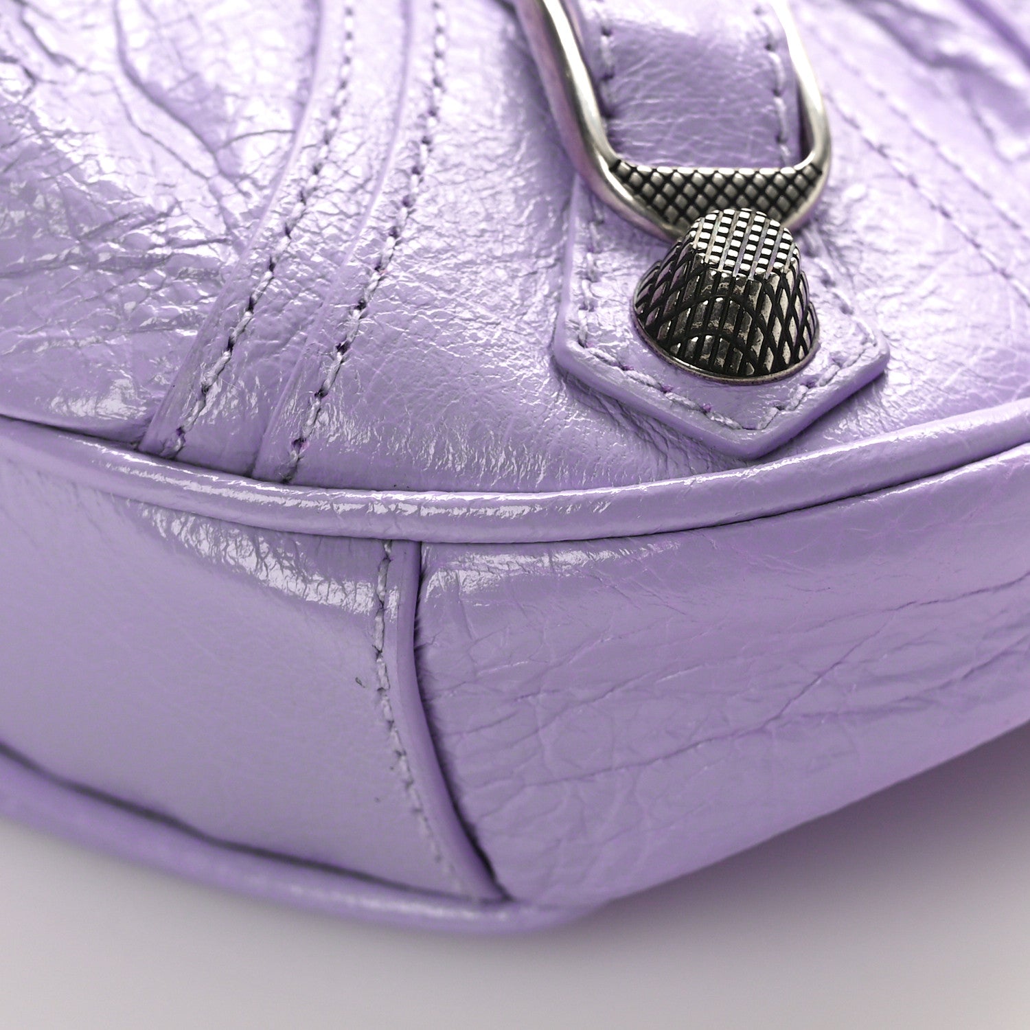Balenciaga Agneau Arena Le Cagole Mini Purse With Chain Lilac 10 of 10