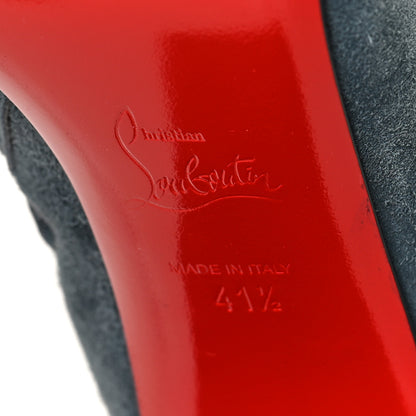 Christian Louboutin Veau Velours Turela 85 Ankle Boots 41.5 Tempete 6 of 7