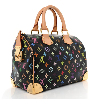 Louis Vuitton Monogram Multicolor Speedy 30 Black 3 of 9