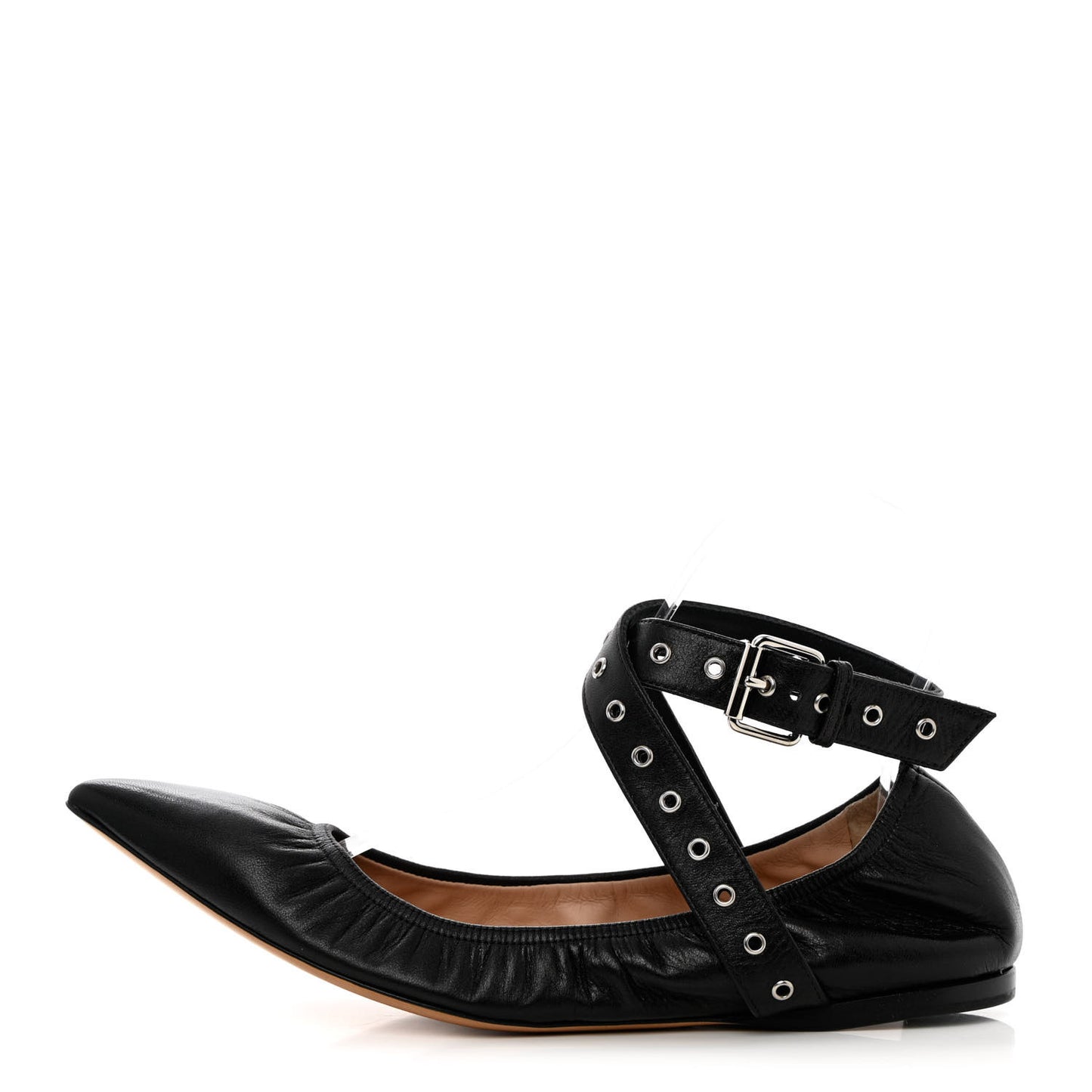 Nappa Love Latch Ballerina Flats 37 Black