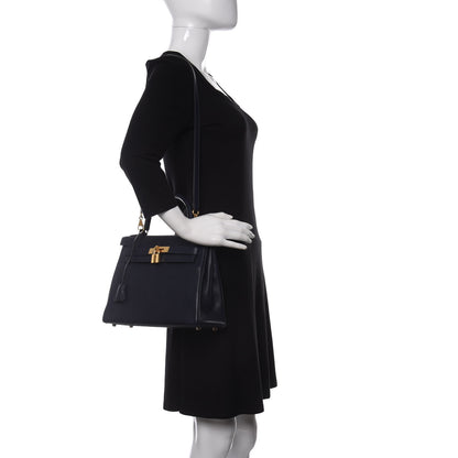 Hermes Taurillon Clemence Kelly Retourne 28 Bleu Nuit 2 of 10