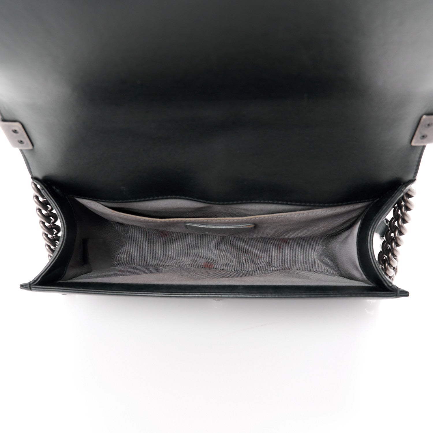 Chanel Lambskin Chevron Quilted Medium Boy Flap Black 5 of 12