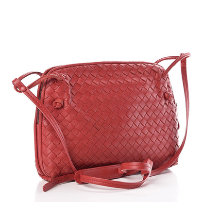 Bottega Veneta Nappa Intrecciato Nodini Crossbody Messenger Red 4 of 29