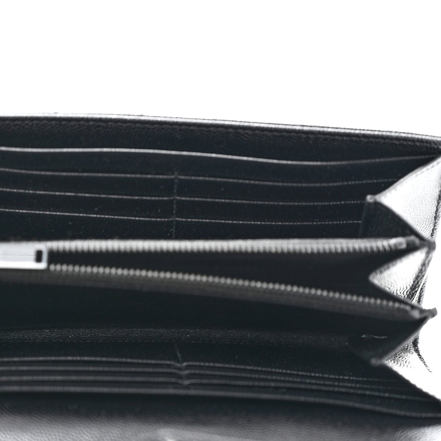 Grain De Poudre Matelasse Chevron Monogram Flap Wallet Black