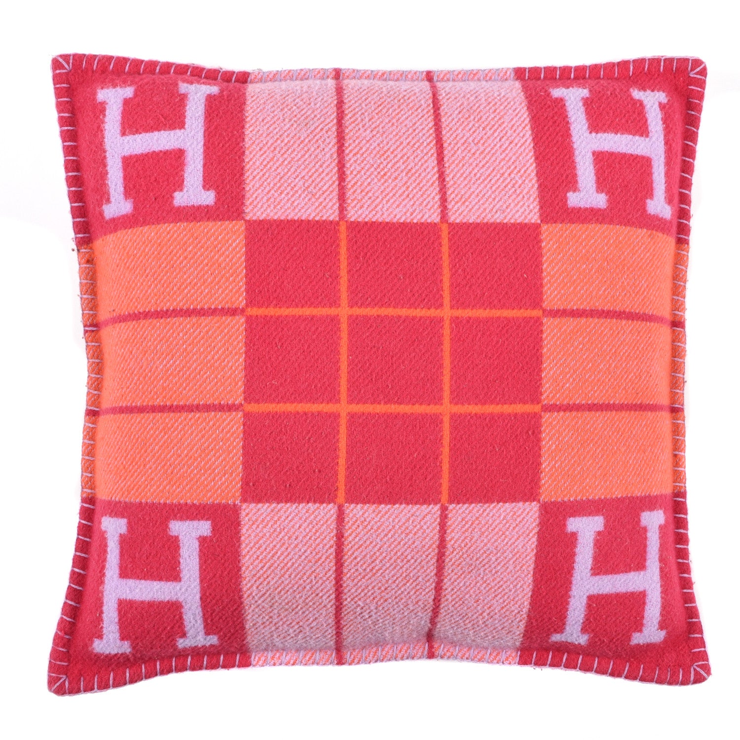 Hermes Wool Cashmere Avalon III Pillow PM Fuchsia Geranium 2 of 3