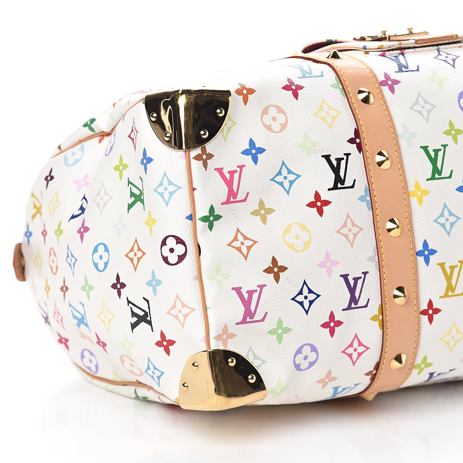 Louis Vuitton Monogram Multicolor Keepall 45 White 8 of 9