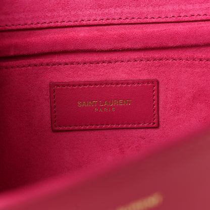 Saint Laurent Calfskin Classic Y Ligne Clutch Fuchsia 6 of 13