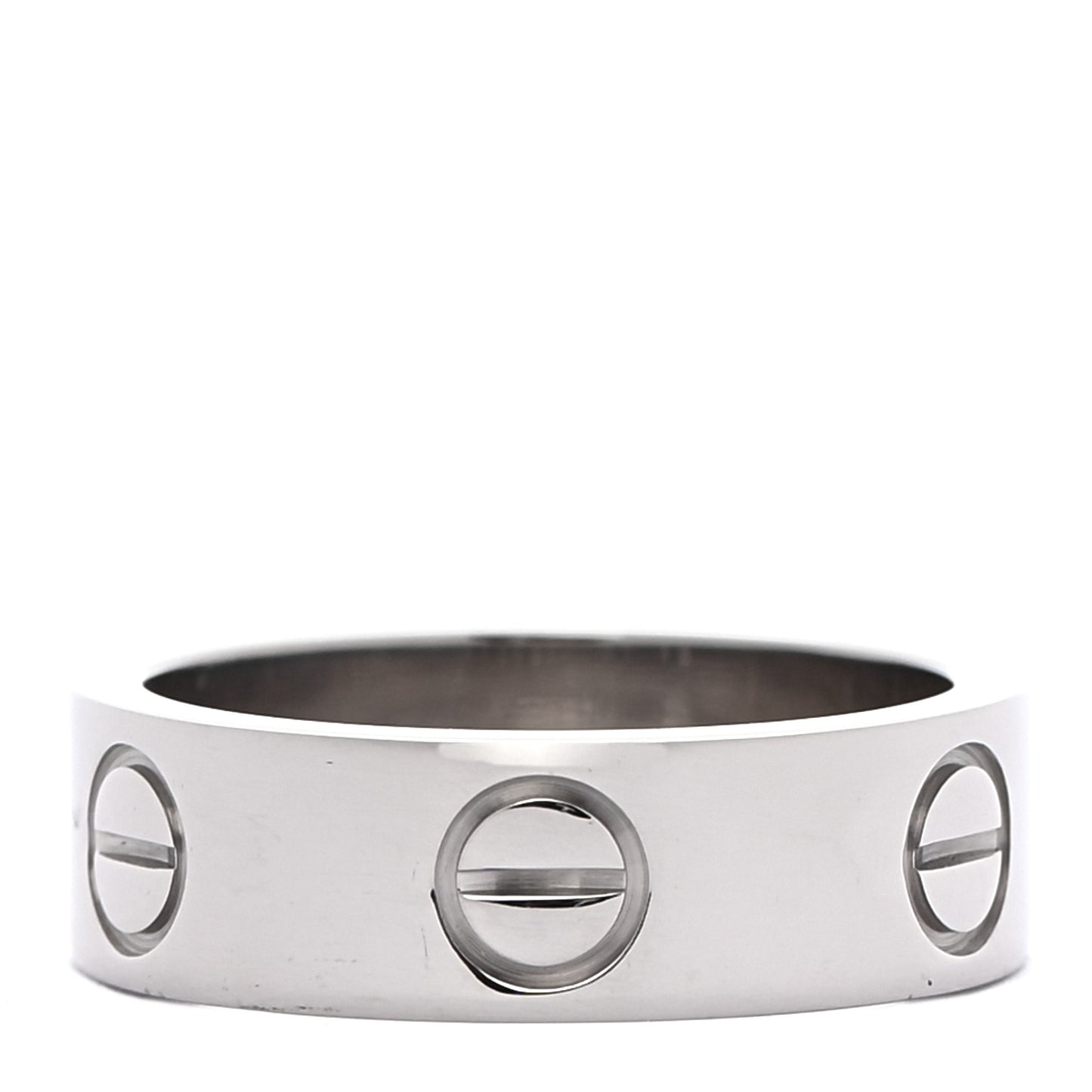 18K White Gold 5.5mm LOVE Ring 49 5