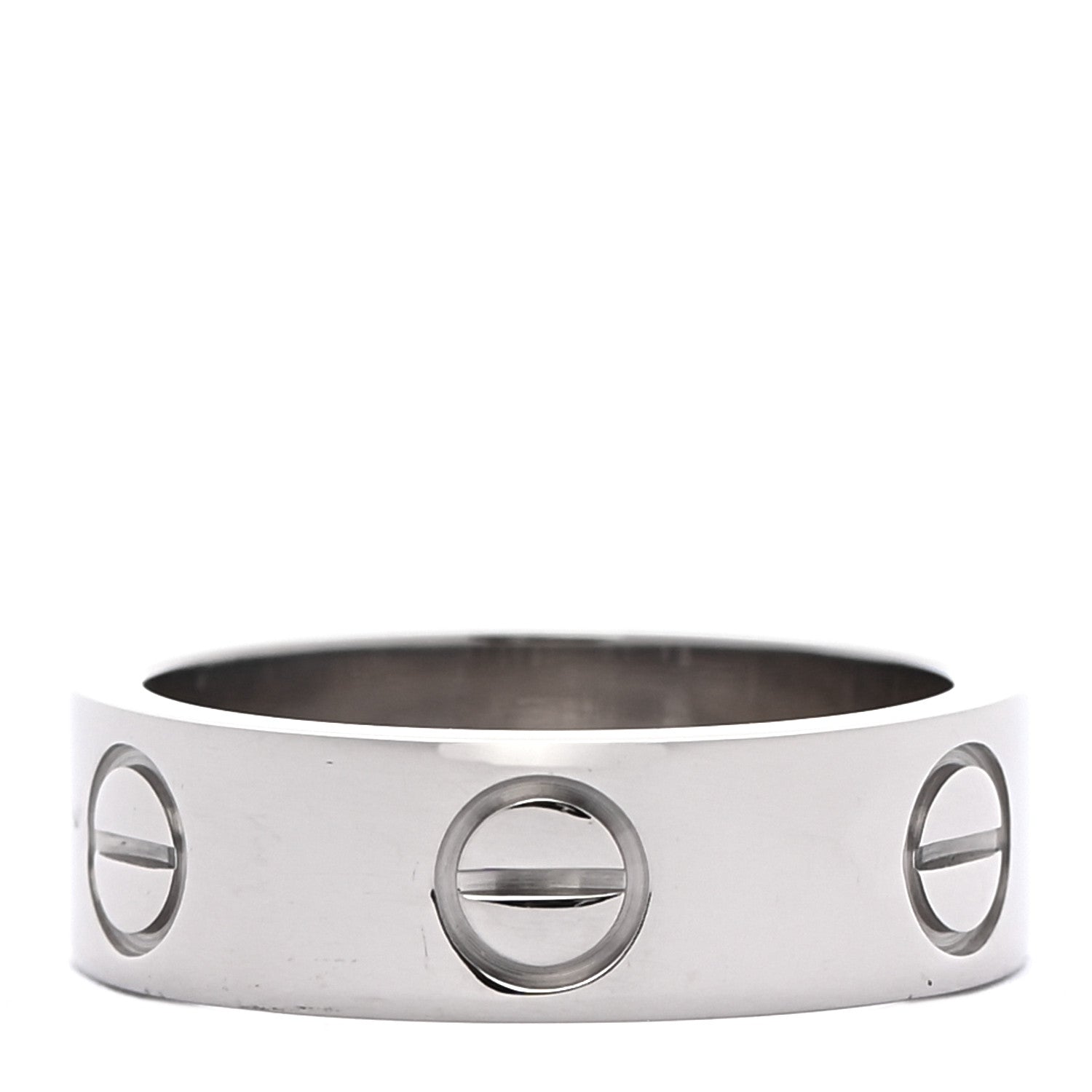 Cartier 18K White Gold 5.5mm LOVE Ring 49 5 3 of 5