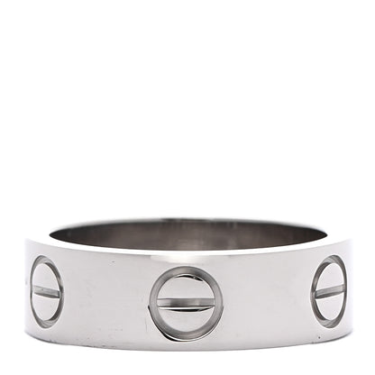 Cartier 18K White Gold 5.5mm LOVE Ring 49 5 3 of 5