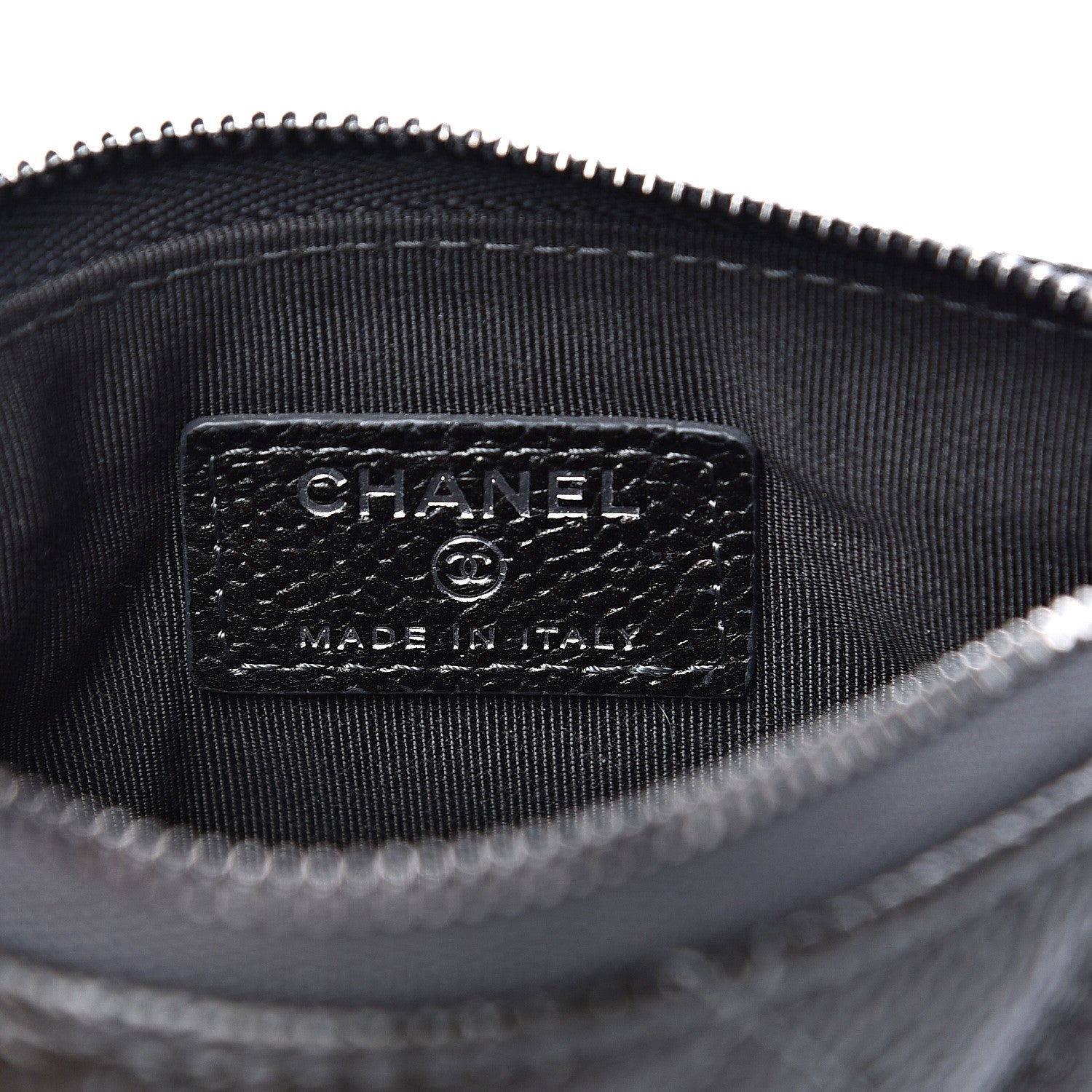 Chanel Caviar Quilted Small Cosmetic Case Dark Charcoal 5 of 7