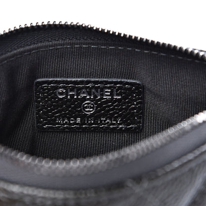 Chanel Caviar Quilted Small Cosmetic Case Dark Charcoal 5 of 7
