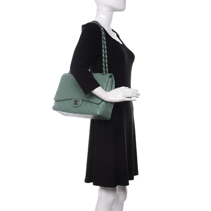Chanel Lambskin Quilted Maxi Single Flap Green 2 of 11