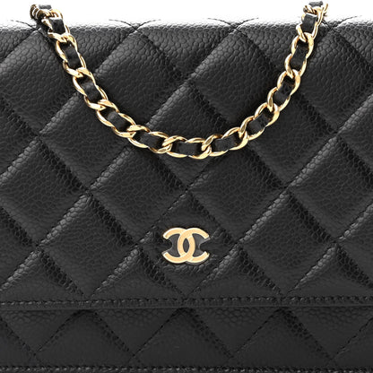 Chanel Caviar Quilted Wallet On Chain WOC Black 9 of 12