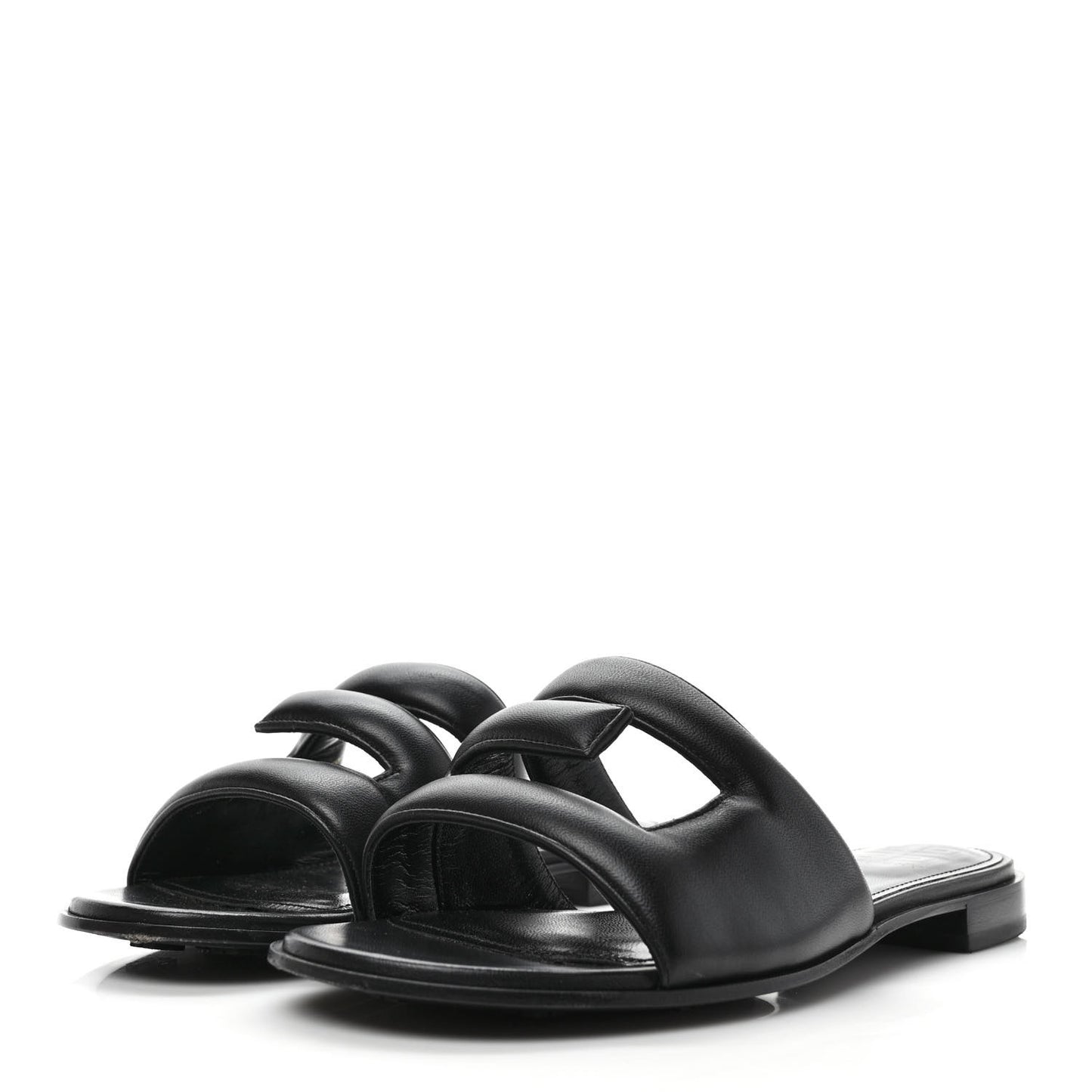 Nappa G Flat Sandals 38.5 Black