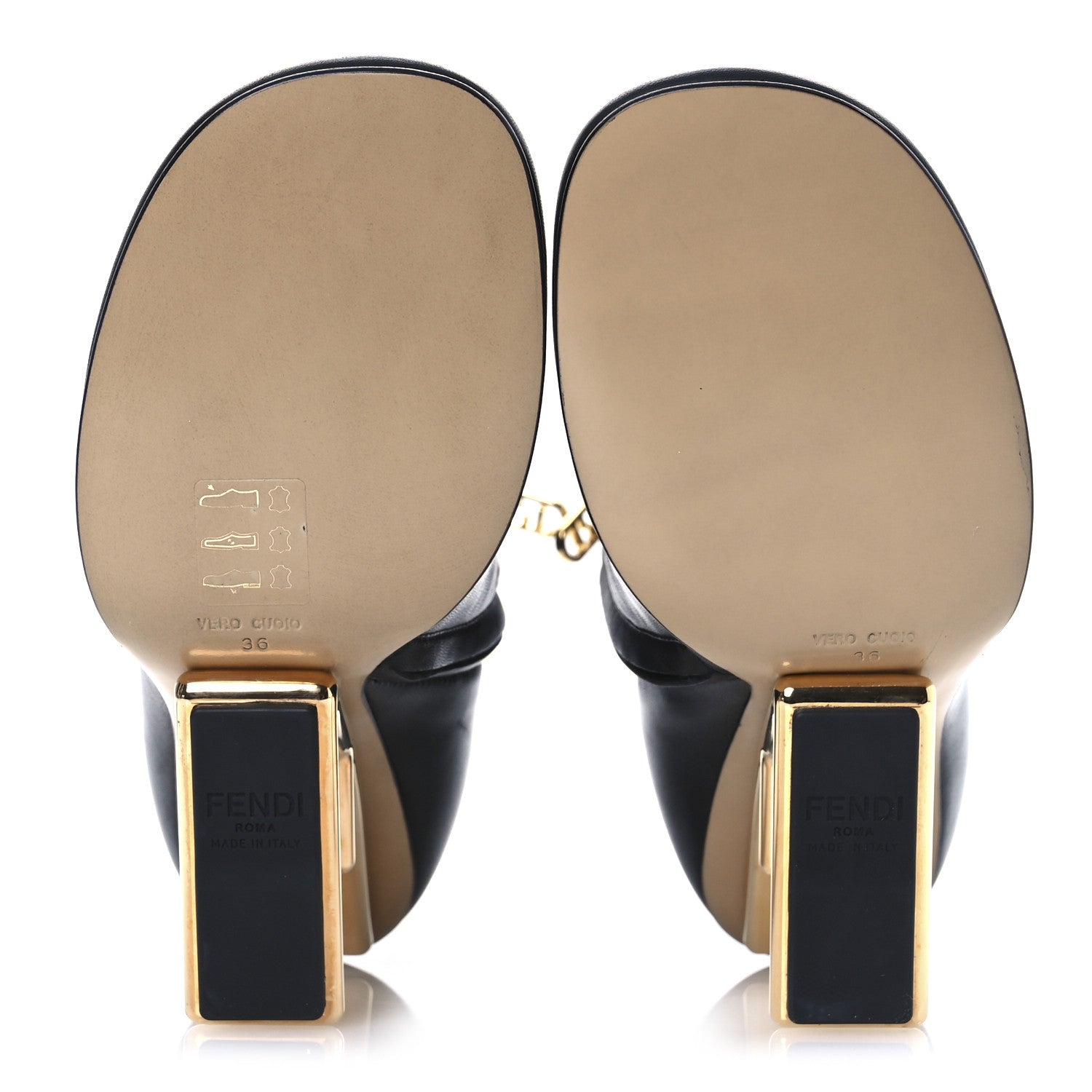 Fendi Nappa Fendi First 95mm Ankle Boots 36 Black 7 of 11