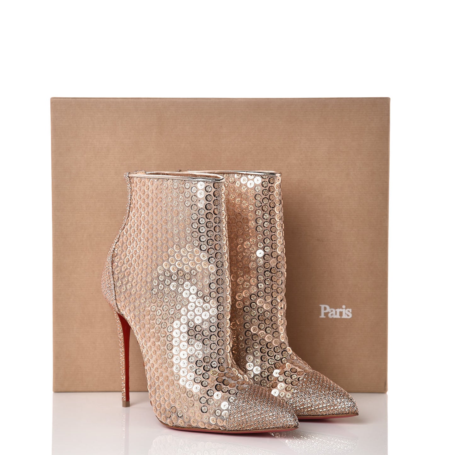 Glitter Diams Paillettes Gipsybootie 100 Ankle Boots 40 Nude