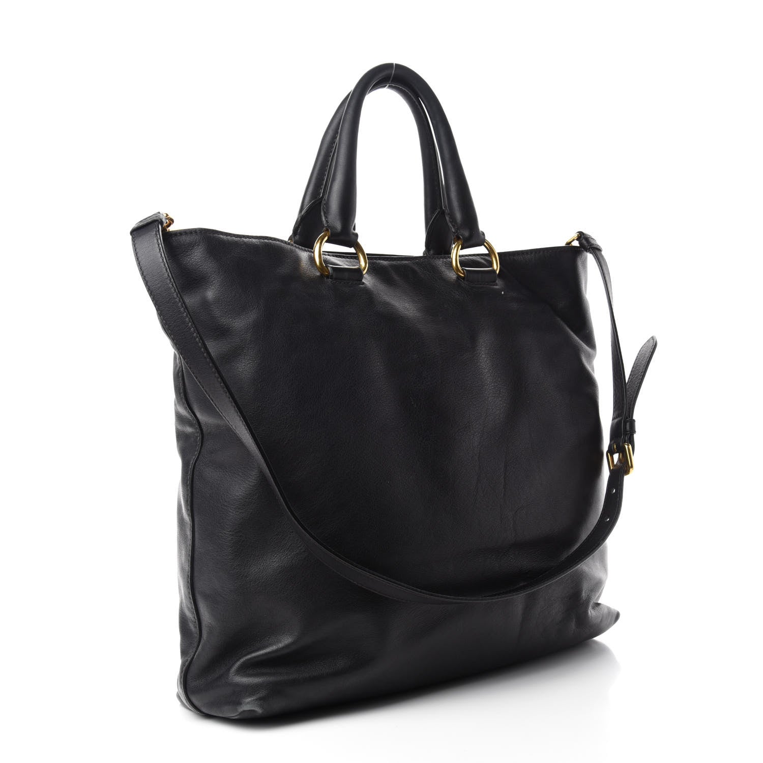 Prada Vitello Daino Tote Black 3 of 18