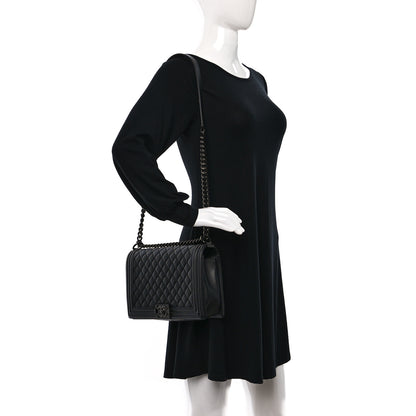 Chanel Caviar Quilted New Medium Boy Flap So Black 2 of 10