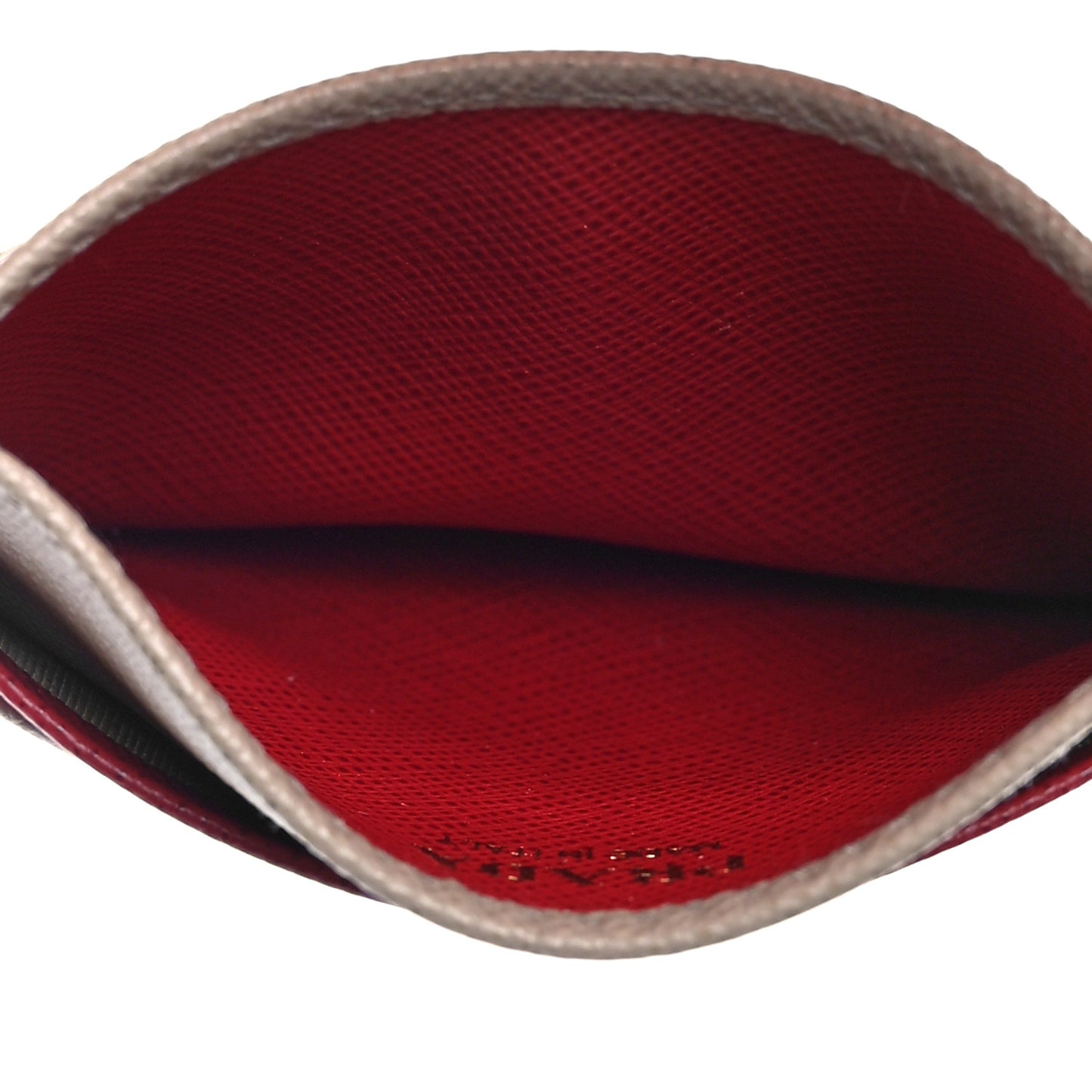 Saffiano Card Holder Powder Pink Fiery Red