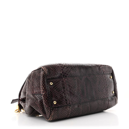 Dolce & Gabbana Snakeskin Large Miss Sicily Satchel Purple 4 of 12