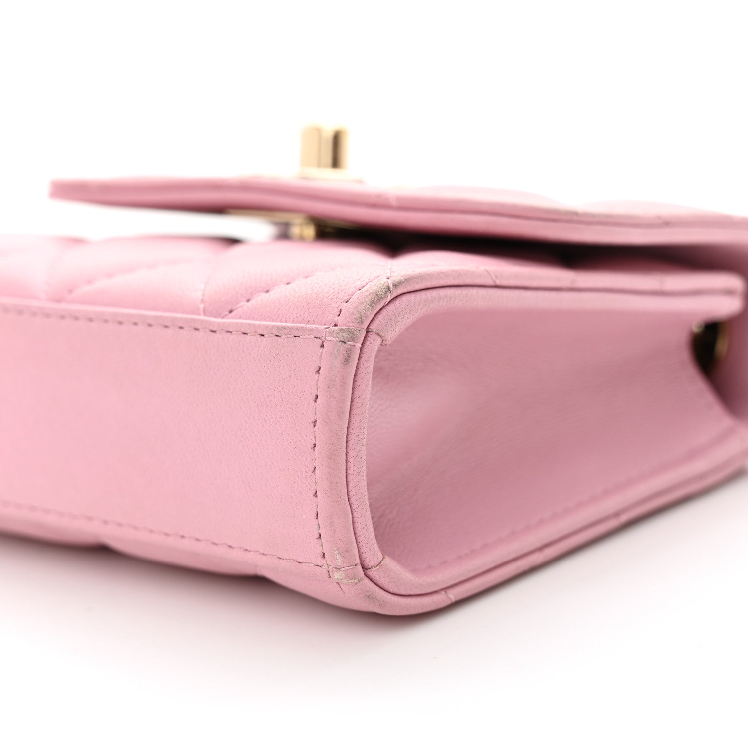 Chanel Lambskin Quilted Mini Trendy CC Clutch With Chain Light Pink 10 of 11