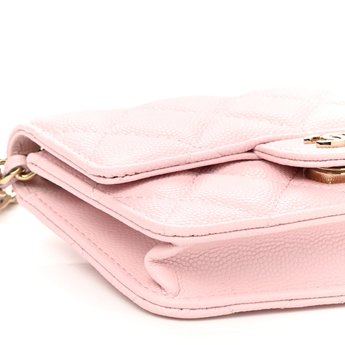 Caviar Quilted Mini Chain Bag Pink
