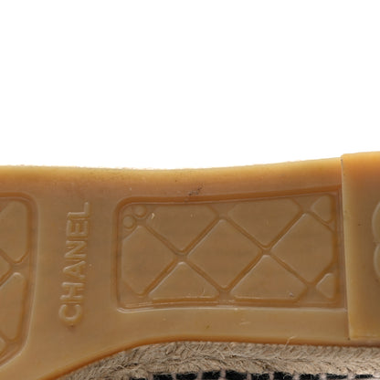 Chanel Linen CC Espadrilles 37 Black 15 of 16