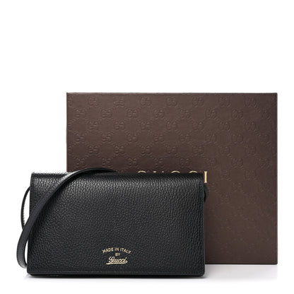 Gucci Dollar Calfskin Mini Swing Wallet Bag Black 12 of 12