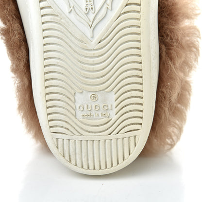 Gucci Calfskin Wool Web Bee Embroidered Womens Ace Sneakers 38 White 9 of 12