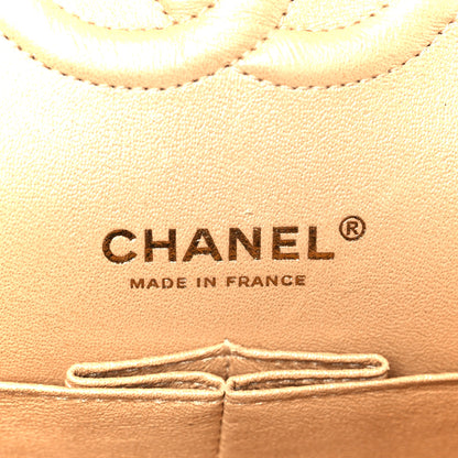 Chanel Iridescent Caviar Quilted Medium Double Flap Beige 6 of 12