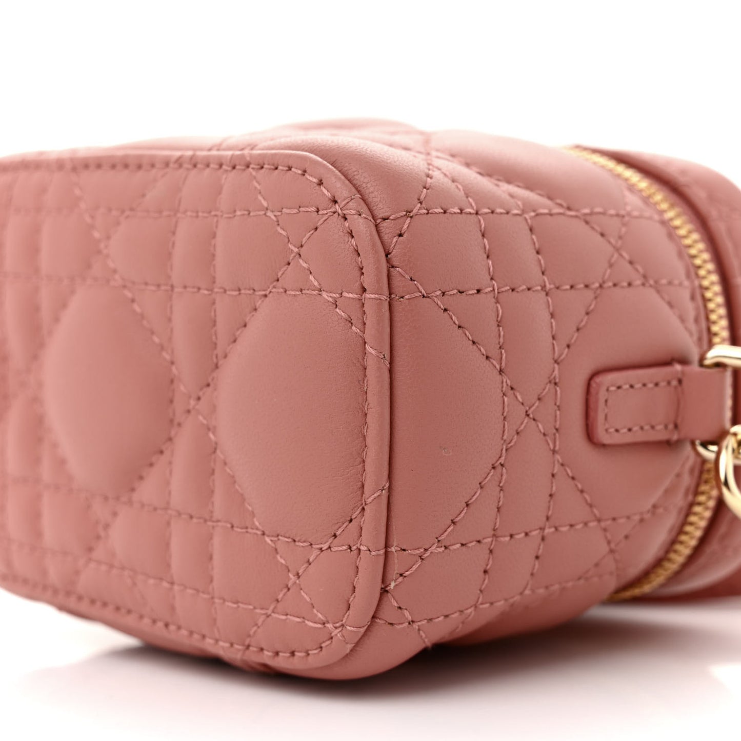 Lambskin Cannage Micro Vanity Case Deep Nude