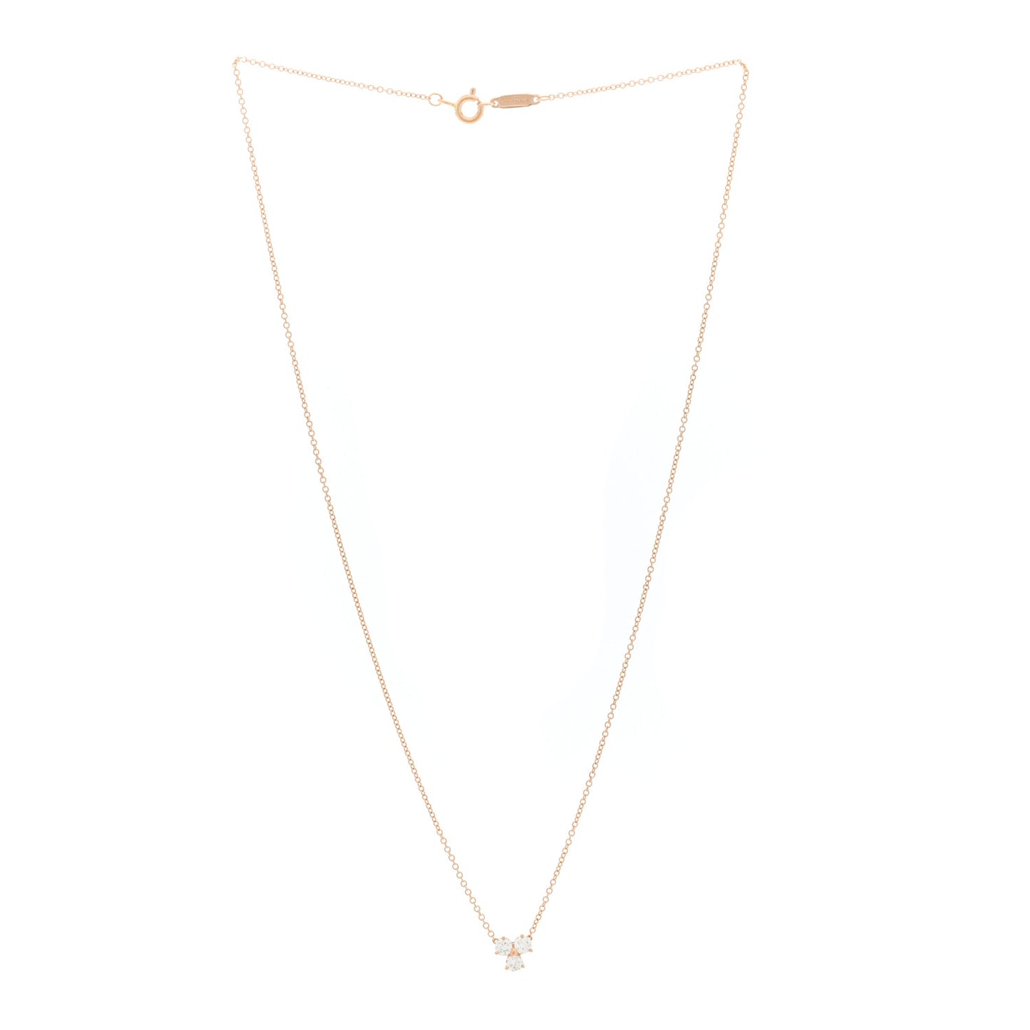 18K Rose Gold Diamond Aria Pendant Necklace