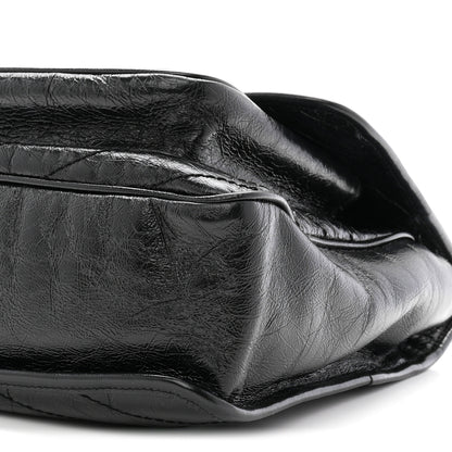 Saint Laurent Crinkled Calfskin Matelasse Monogram Large Niki Chain Satchel Black 10 of 11