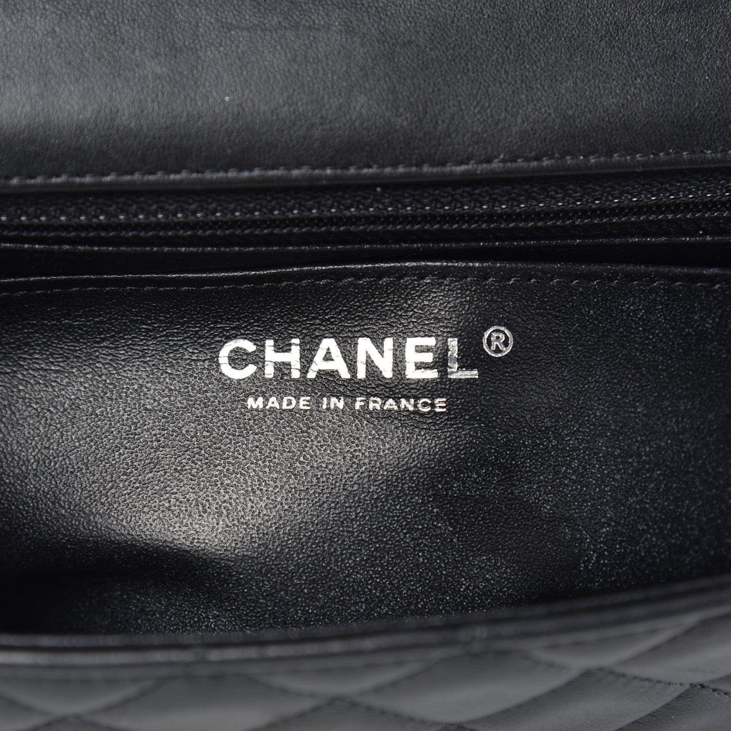 Lambskin Quilted Mini Rectangular Flap Black