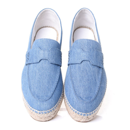 Hermes Denim Womens Trip Espadrilles 39 Bleu Clair 5 of 11