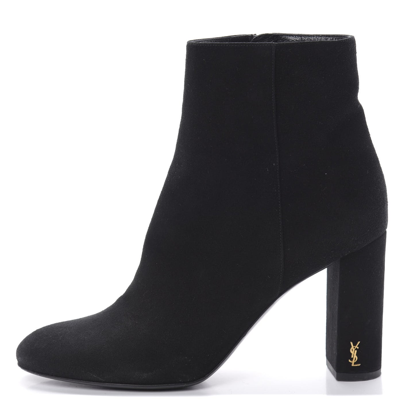 Suede Loulou Ankle 95 Zip Boot 38.5 Black