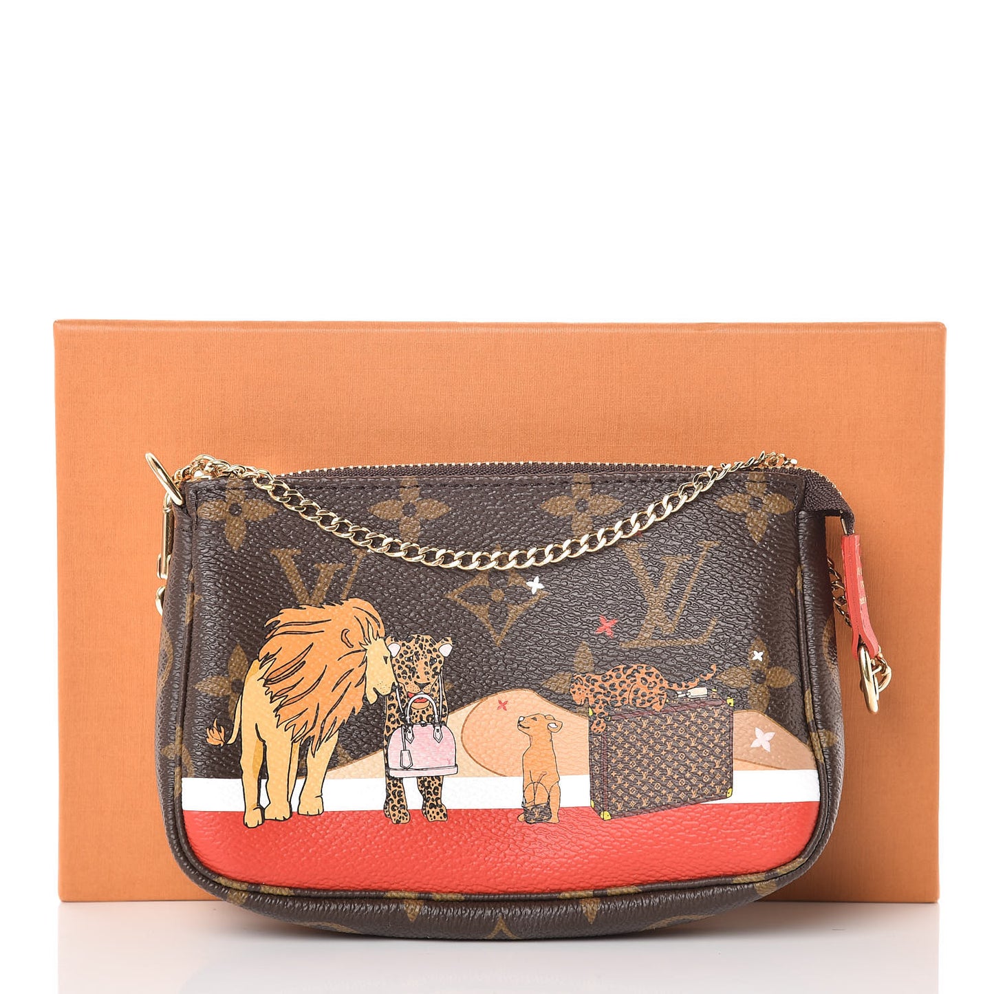Monogram 2018 Christmas Animation Mini Cats Pochette Accessories
