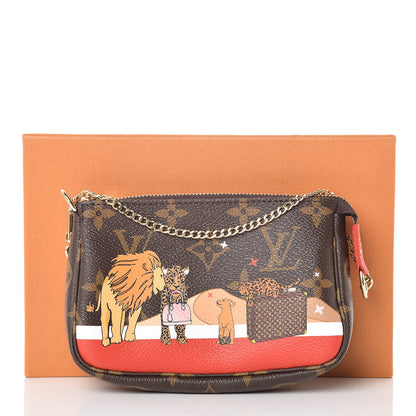 Louis Vuitton Monogram 2018 Christmas Animation Mini Cats Pochette Accessories 8 of 8