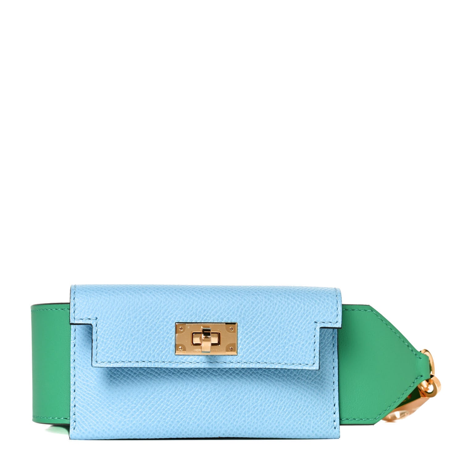 Hermes Swift Epsom Pocket Kelly Shoulder Strap Vert Vertigo Celeste 1 of 7