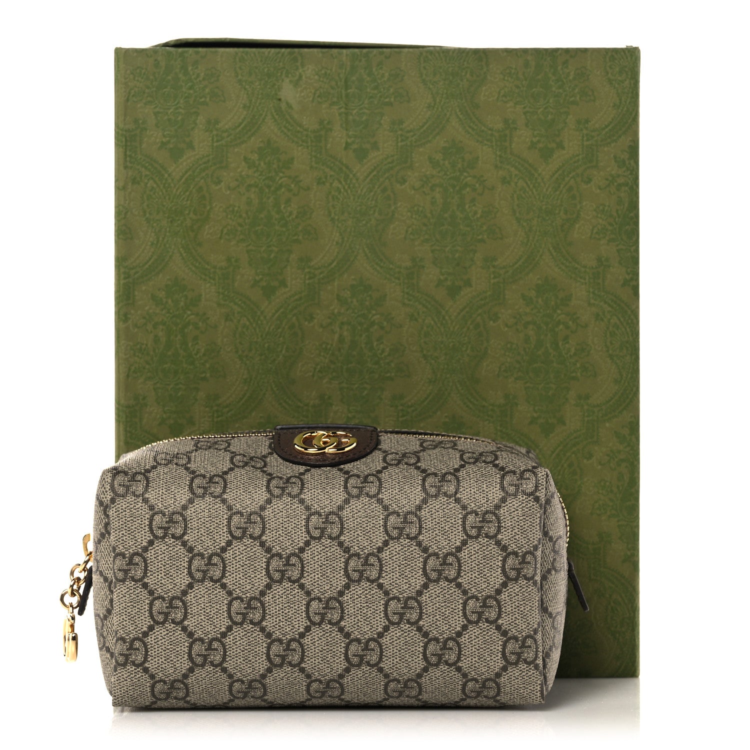 Gucci Soft GG Supreme Monogram Calfskin Medium Ophidia Cosmetic Case Beige Ebony New Acero 11 of 11