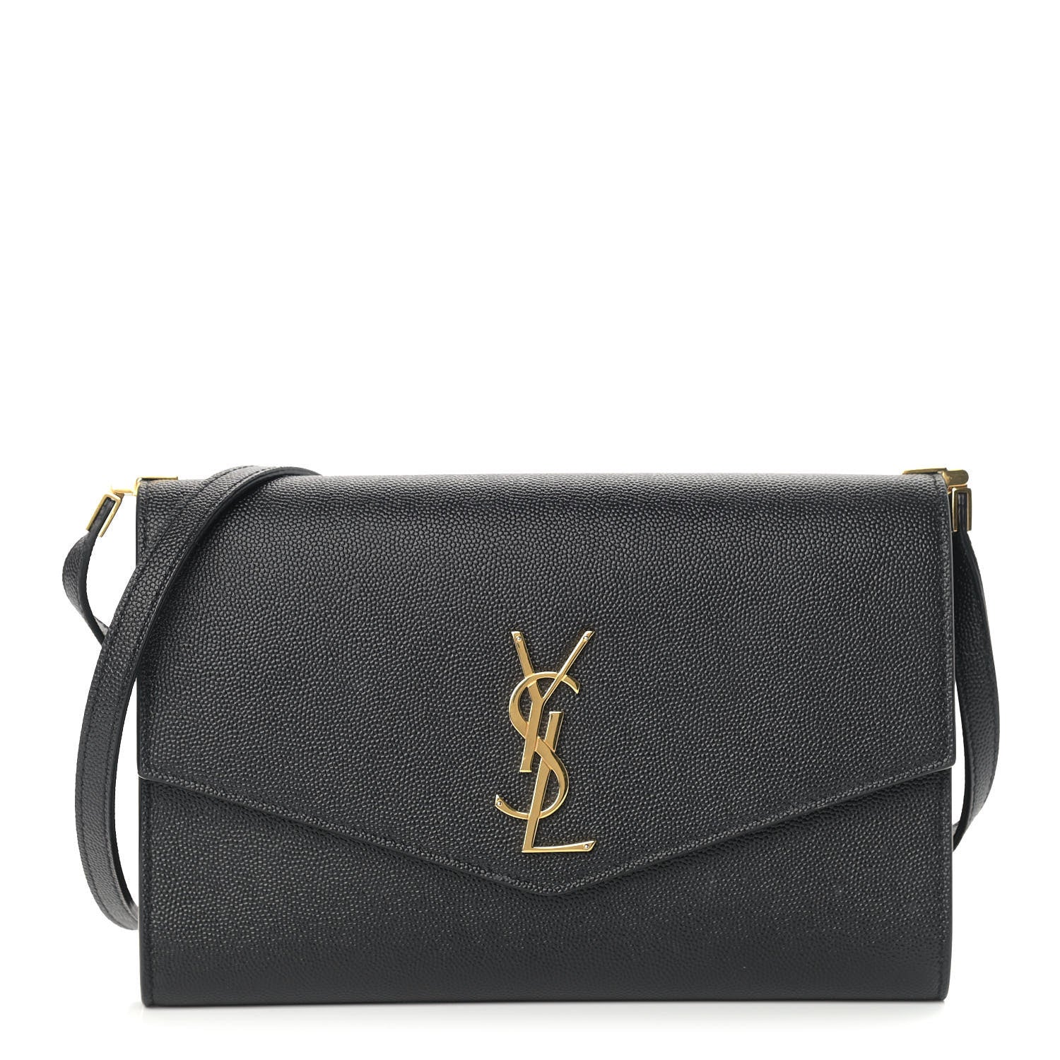 Saint Laurent Grain De Poudre Mini Uptown Crossbody Bag Black 1 of 14