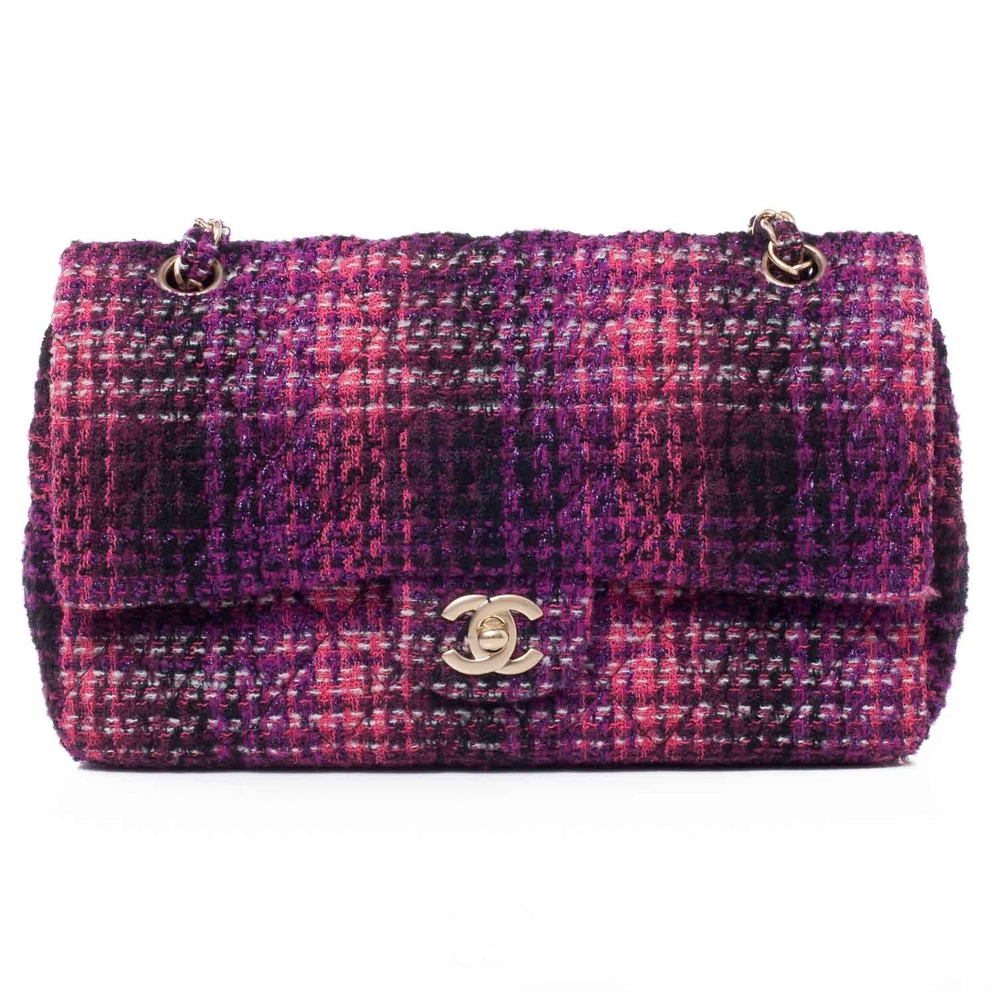 Tweed Medium Double Flap