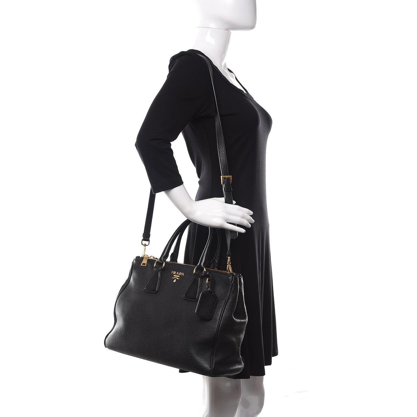 Vitello Daino Tote Black